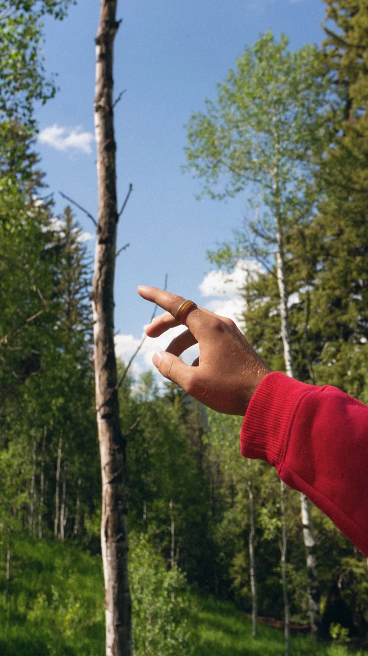 Amber Sky | Recycled Skateboard Ring material and story detail