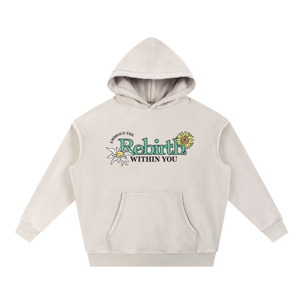 Snow Wash Rebirth Floral Hoodie