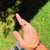 Midnight Bloom Recycled Skateboard Ring on finger