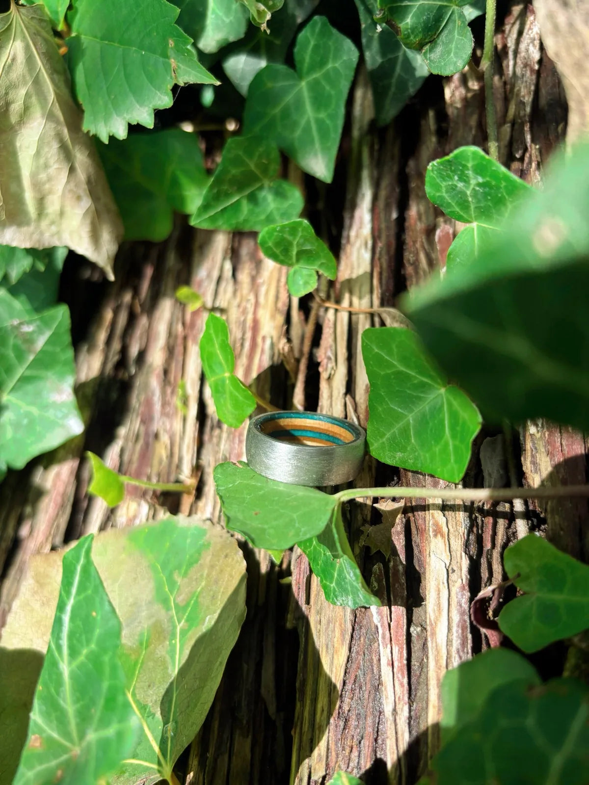 Make Your Own wedding band with recycled skateboard wood and custom core options