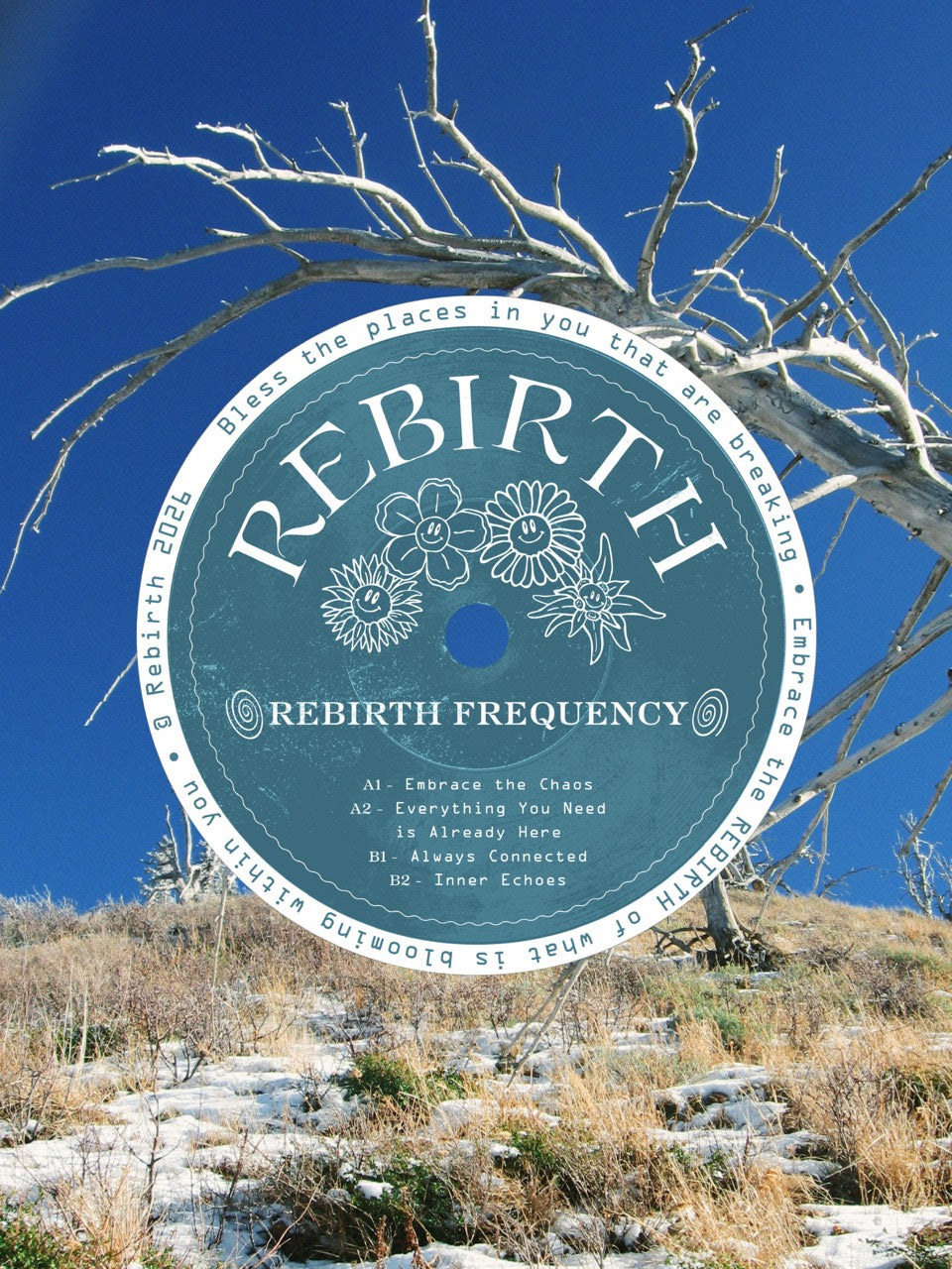Rebirth Frequency crewneck graphic artwork